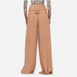ANDREA IYAMAH Beige LINEA PLEATED
PANTS(Size Small)